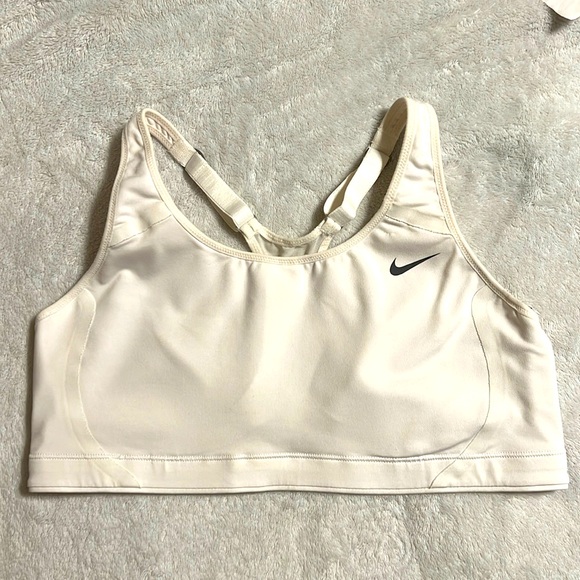 Nike Other - NIKE. DRI-FIT. white Woman Sport Bra. Size L, runs like M. Tags are removed.